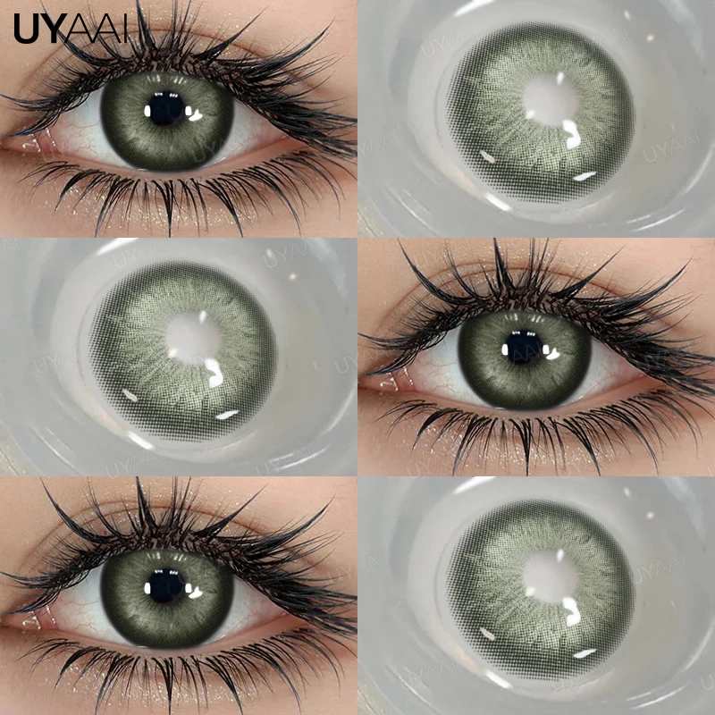 UYAAI Purple Lenses 1 Pair Color Contact Lenses Blue Colored Pupils for Eyes Green Colored Lens Free Shipping Discounts Lenses