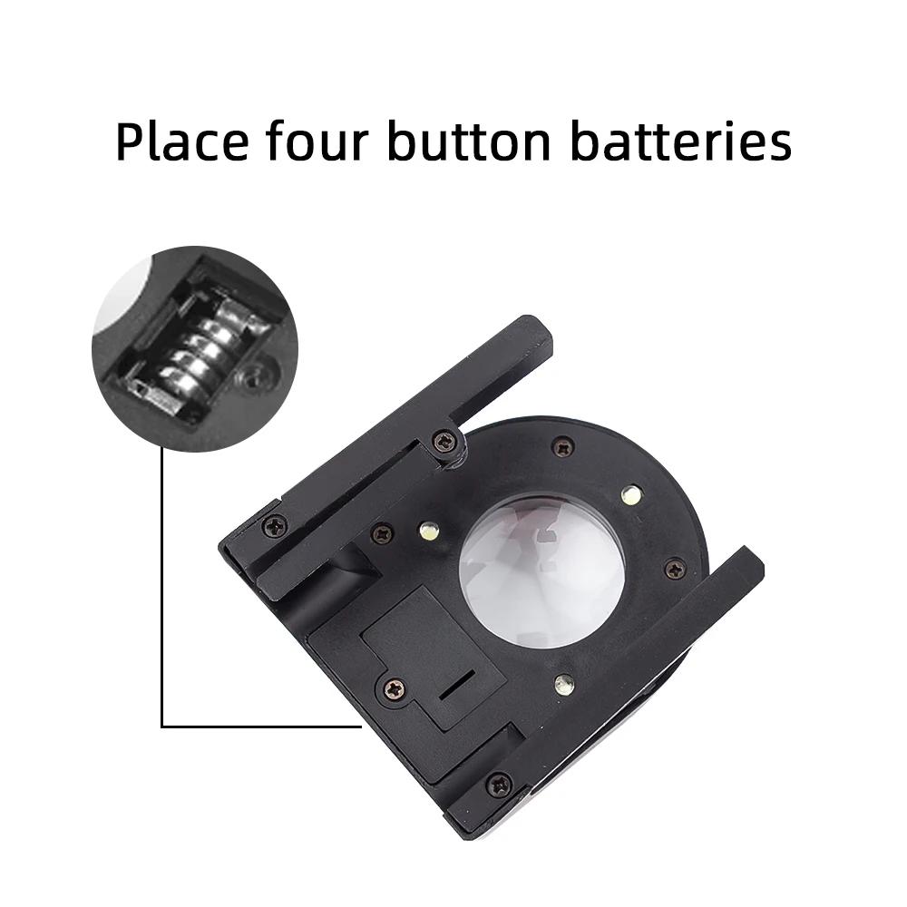 레이저 정렬 확대경 50배 확대 LED 조명 눈금자, 레이저 마킹 절단기의 레이저 스팟 관찰용