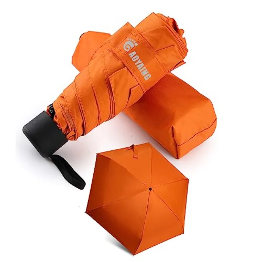 

GAOYAING Small Mini Umbrella with Case Light Compact Design Perfect for Travel Lightweight Portable Parasol Outdoor SunandRain