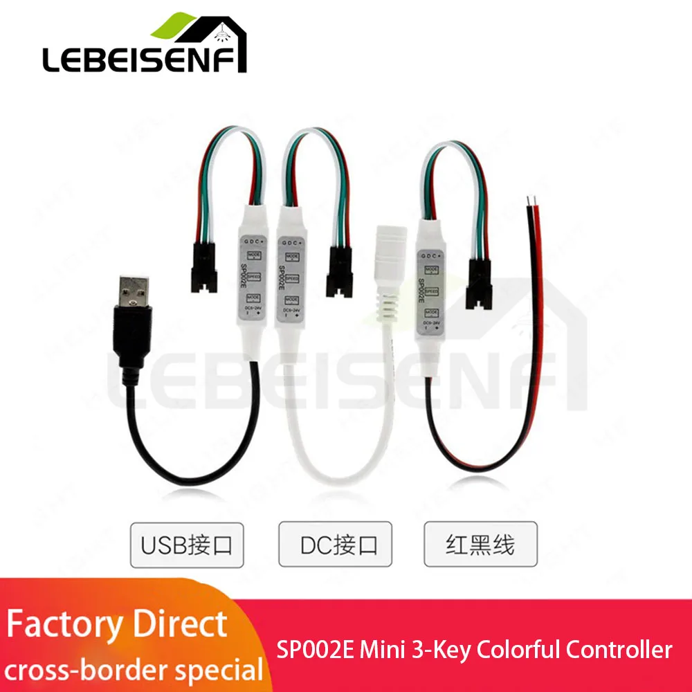 SP002E Mini Colorful Light with Pixel Light Full Color Screen USB Controller 1903/2811/2812