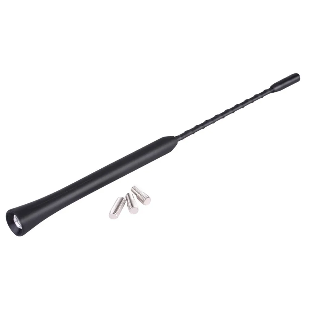 9 Inches Car Antenna Mast Universal Car Antenna Black Car Antenna with Screw Adapters Flexible AM FM Antenna Roof Mount Antenna