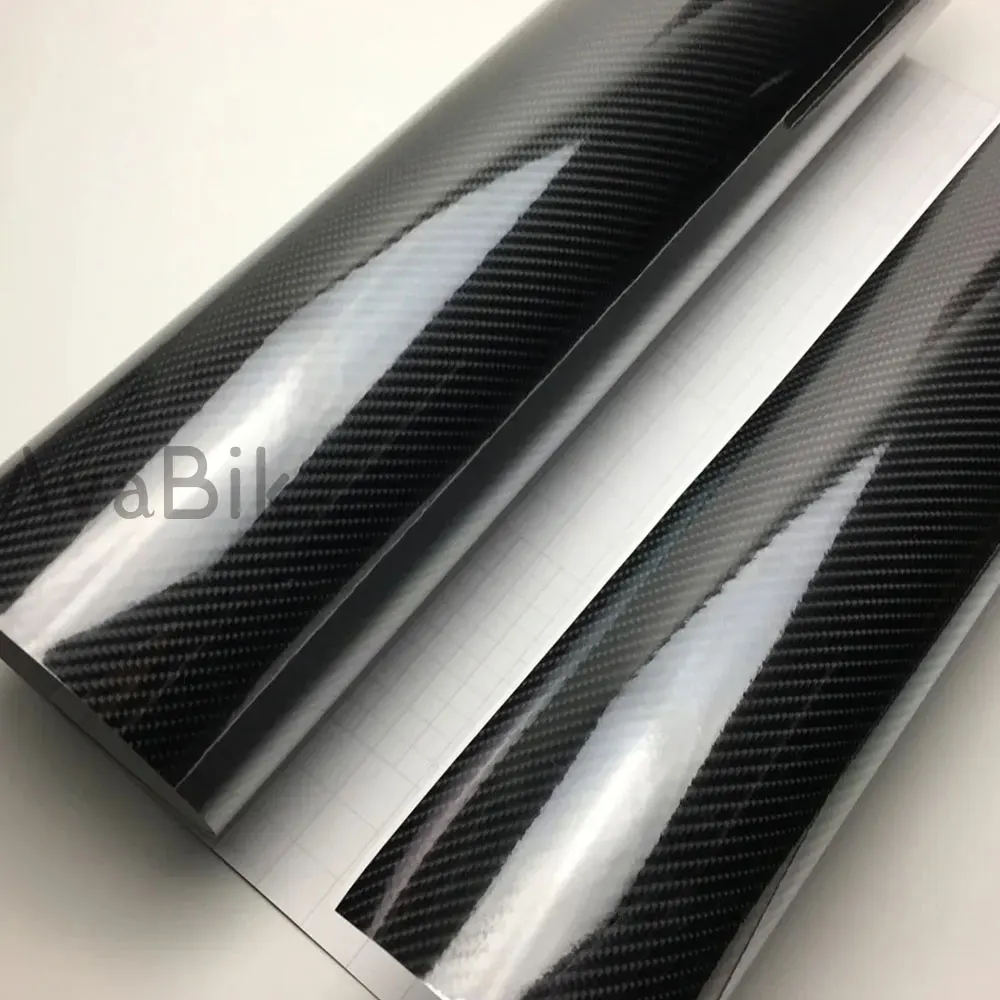 3D 4D 5D 6D 7D 8D Carbon Fiber Vinyl High Glossy Black Texture Film Wrap Car Motocycle Decal Sticker Color Change Interior Film