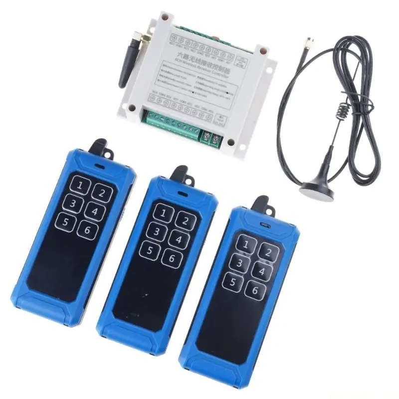F62C 433Mhz RF Remote Control Wireless Switch AC85V 6CH 6 Way Receiver
