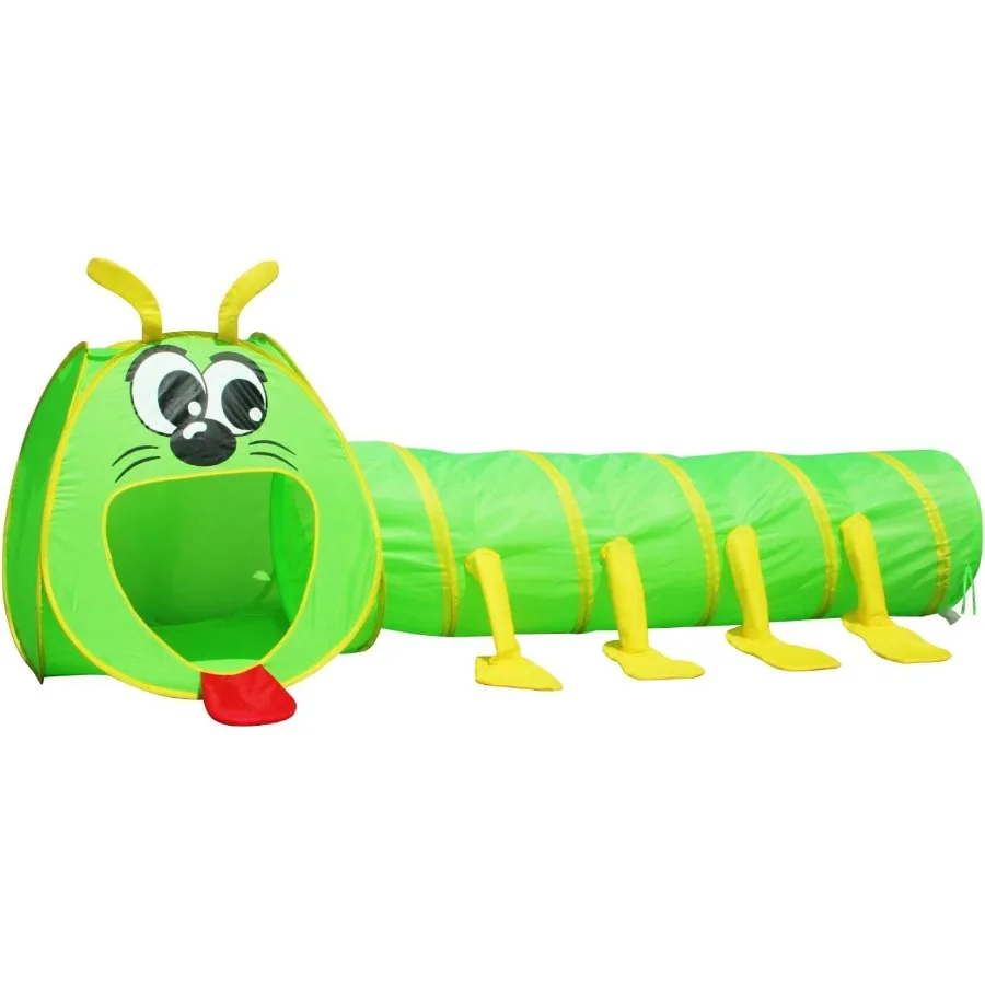 Big Mouth Caterpillar Tent 2pc Pop-up Children Play Tunnel Kids Discovery Station