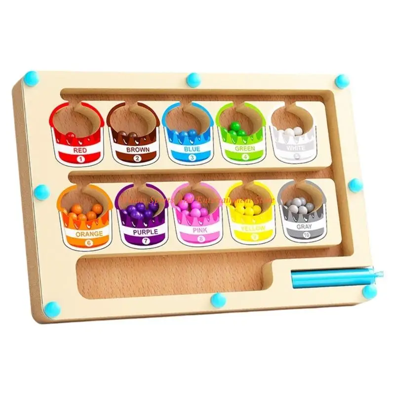 

C4DE обучающая магнитная игрушка-лабиринт с цифрами, магнитная игра для подсчета и сортировки цветов, обучающая игрушка для