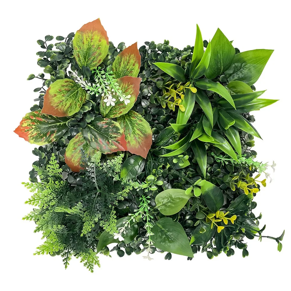 

DIY Artificial Plant Wall Panel Eternal Life Sunflower Simulation Maple Plant Sheet 25*25cm Lifelike Artificial Fern Grass