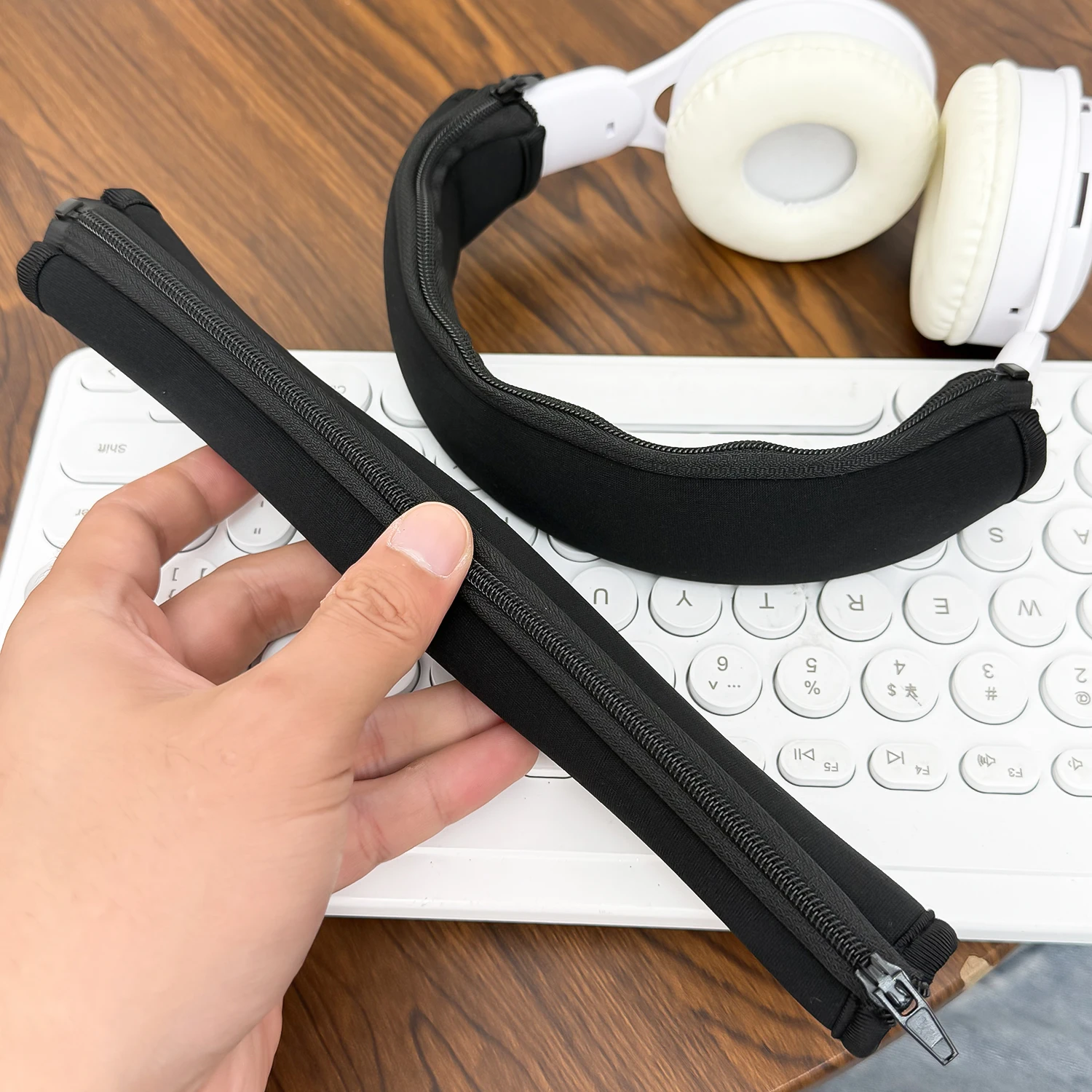1/2/3PCS Headsets Head Beam Cover Portable Zipper Protective Sleeve for Audio Technica ATH-M30 M40 M50 M50X M50S M40X M20X M30X view 6