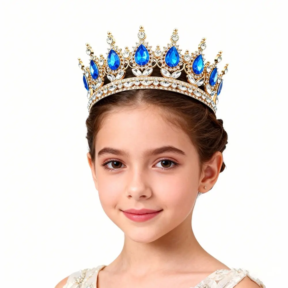 

New Rhinestone Queen Princess Crown Baroque Hair Accessories Bridal Headband Vintage Prom Jewelry Wedding Party