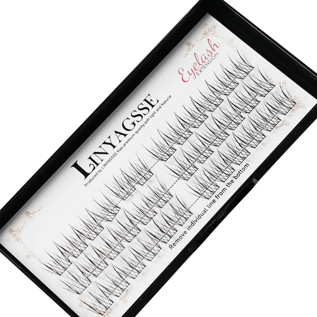 IGUIONSS Segmented False Extension Eyelashes DIY Natural Individual Lash Makeup Tools Soft Natural Eyelashes