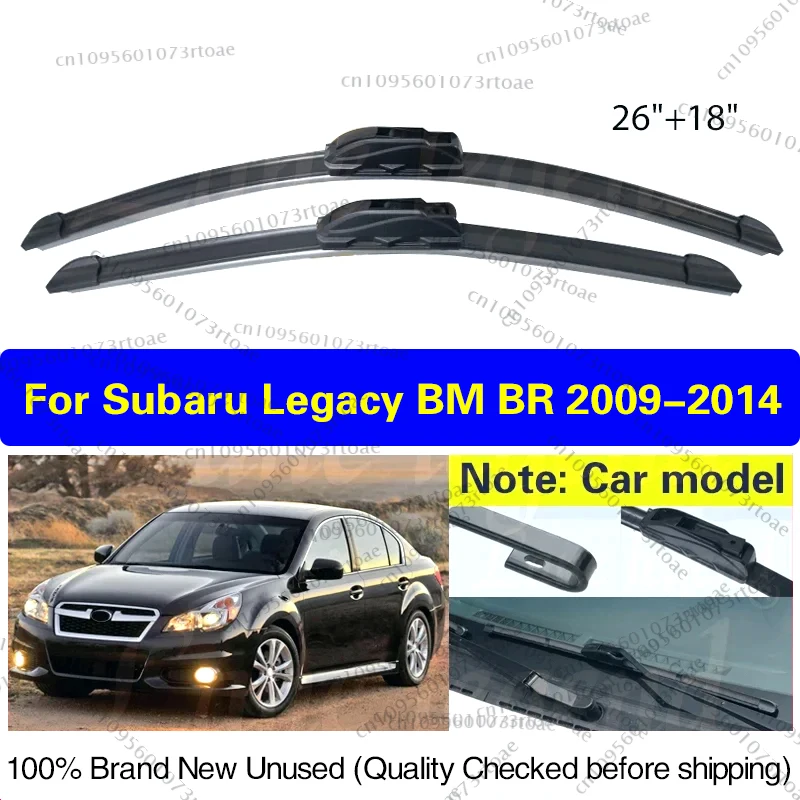 

For Subaru Legacy BM BR 2009 2010 2011 2012 2013 2014 Front Wiper Blades Windscreen Brushes Car Accessories U J Hook 26"+18"