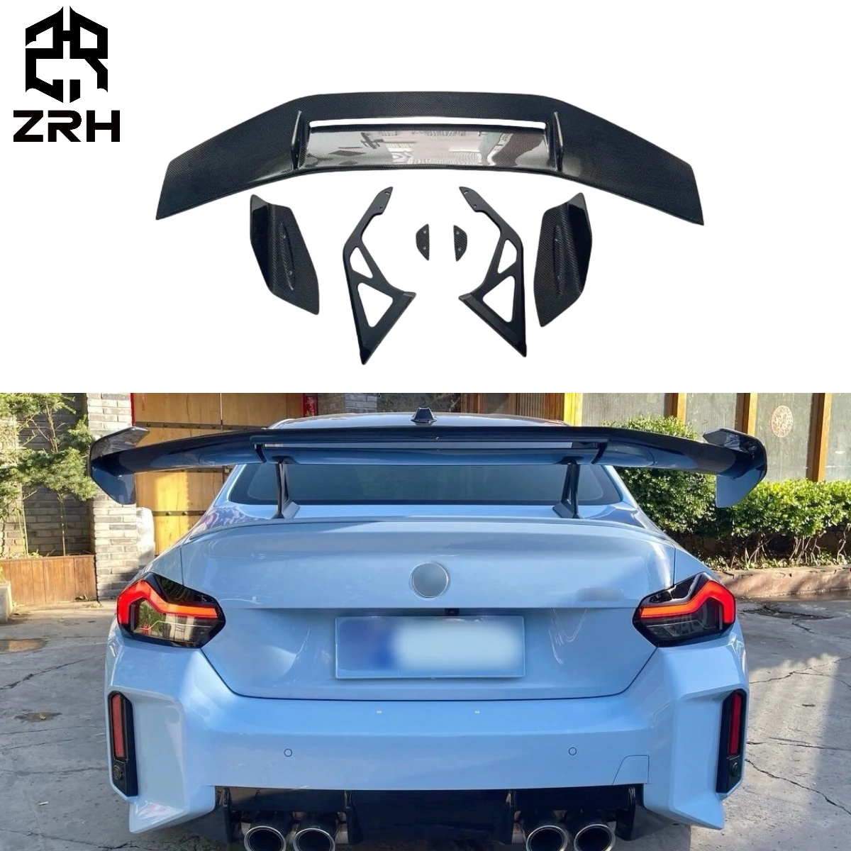 

Carbon Fiber Rear Trunk Wing Spoiler ADR Style for BMW G80 G82 G87 M3 M4 C63 E63 CLS63 Sedan Car Spoiler