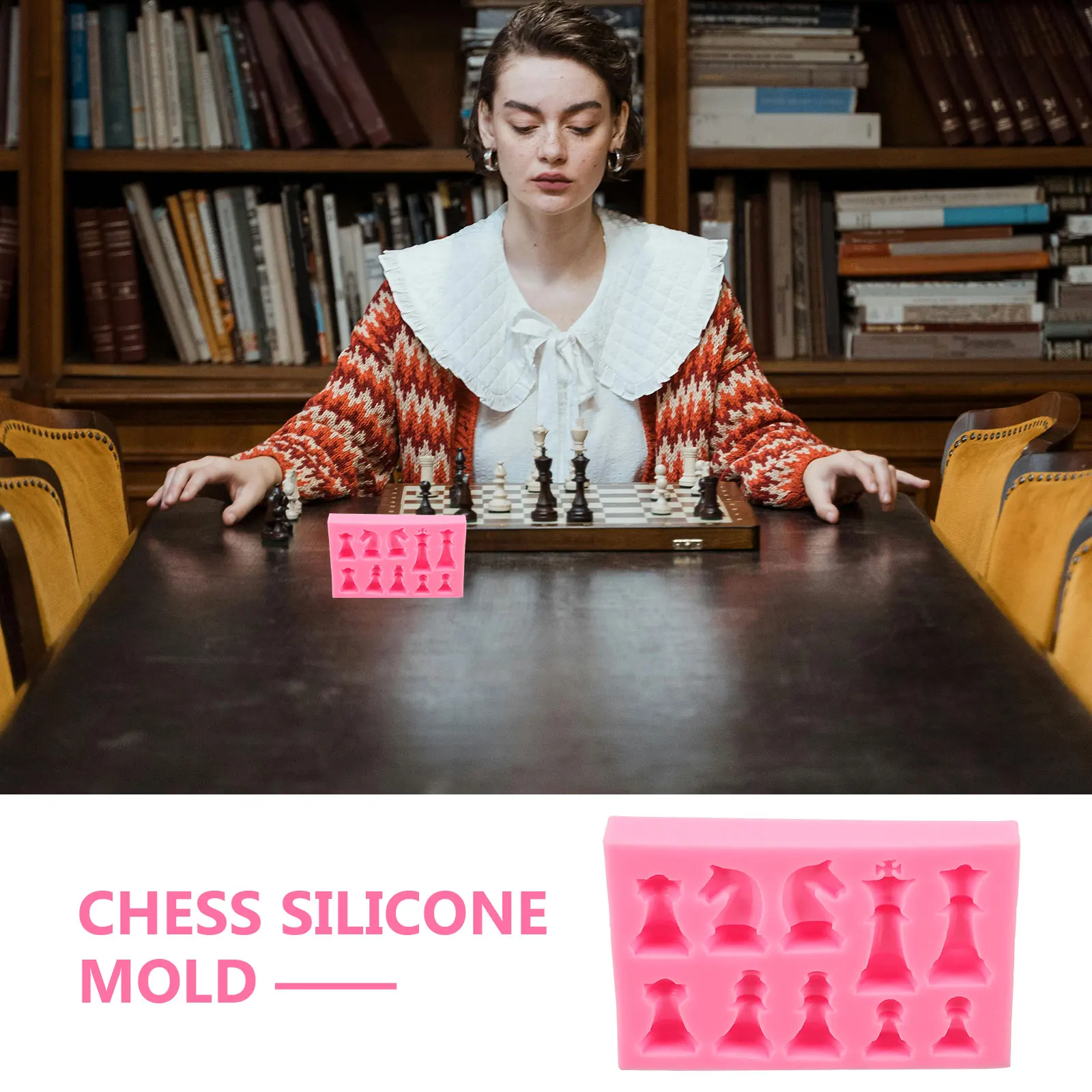 

1 set 1 Set Diy Silicone Piece Mold Reusable Chess Casting Mold Kit Flexible Resin Molding Crafts Chess Molds For Epoxy Making