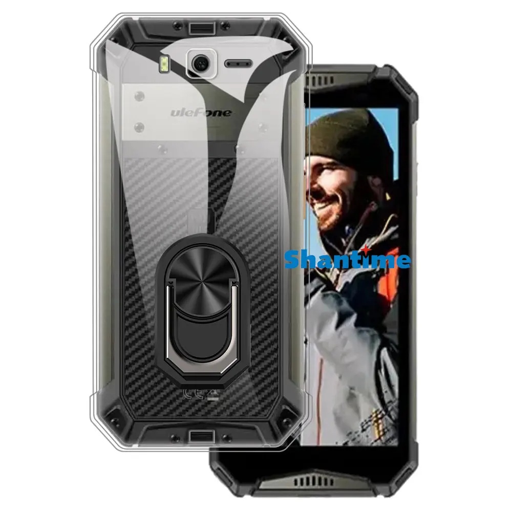 Luxury Shockproof Ring Holder For Ulefone Power Armor 20WT Case Soft Silicone TPU Protective Holder Cover