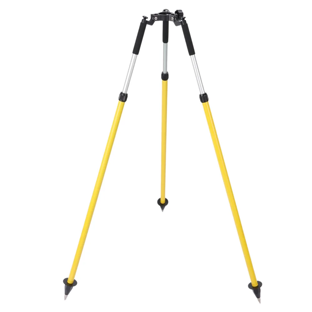 DZ33A yellow Aluminum tripod With Thumb Release Clamp and fixed foot removable tip