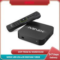MINIX U8K-Ultra 8K Android Media Player, 8GB RAM 128GB Storage, Android AOSP 11, WiFi 6 Bluetooth 5.2, AI Picture Quality Enhancer & AI Resolution Upscaling, Dolby Vision