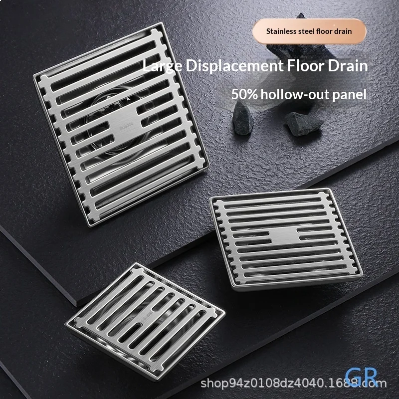 Outdoor 304 Stainless Steel Large Drain for Garden 75-110mm Pipe High Flow Shower Trench