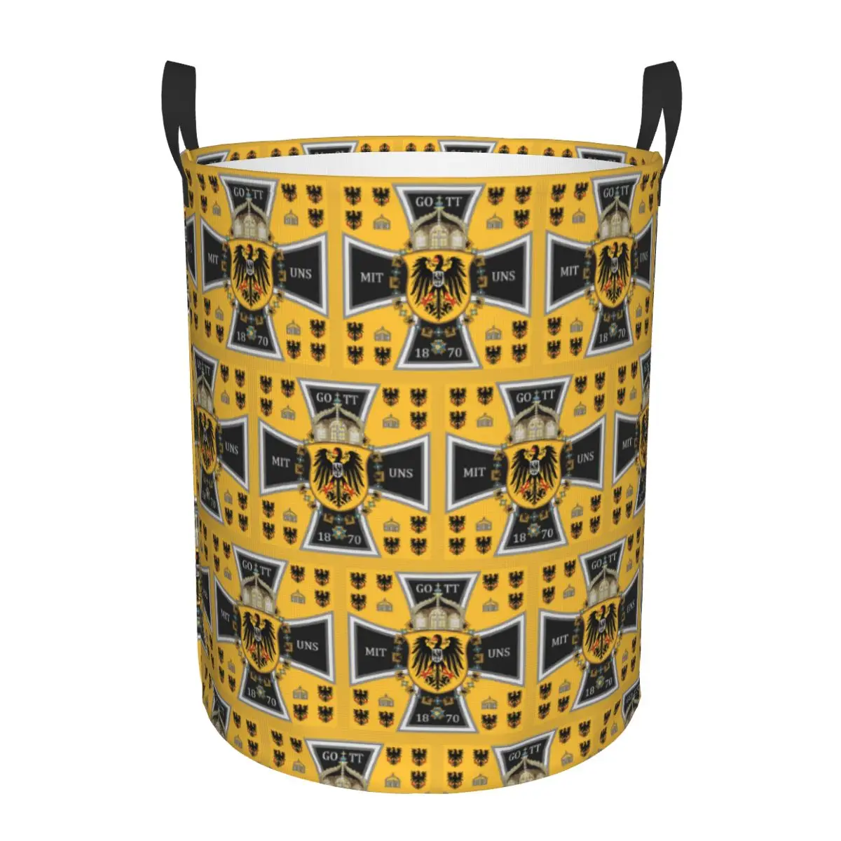 German Iron Cross Laundry Basket Foldable Large Capacity Clothing Storage Bin Templar Knight Germany Flag Baby Hamper