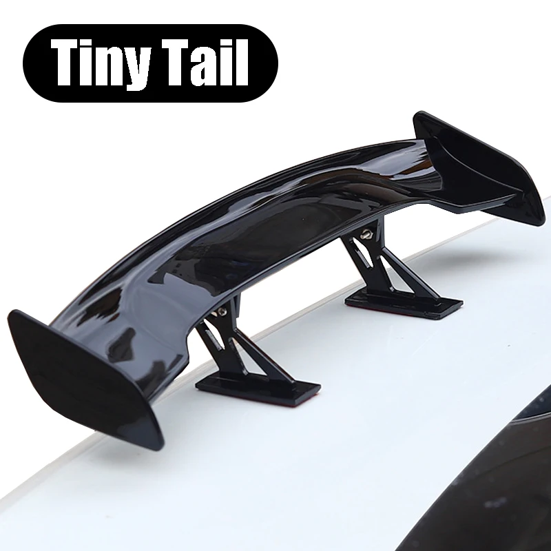 Universal Car Tail Wing Carbon Fiber Look Mini Modified Black White Red Tail Wings Model Auto Styling Decoration Car Accessories