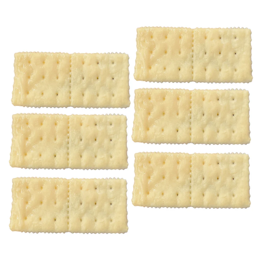 

6Pcs Simulated Biscuit Cookie Artificial Fake Food Display Props Realistic Photography Ornament Artificial Cookie