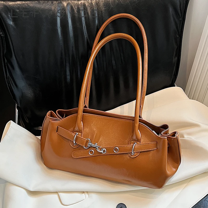 

LEFTSIDE Design PU Leather Small Underarm Bags for Women 2025 Trend Female Luxury Brand Shoulder Tote Bag Handbags and Purses