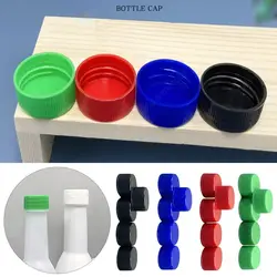 20pcs Circular Plastic Bottle Cap Reusable Multi-purpose Drinking Bottle Cap with Gasket 28mm Screw Bottle Cap