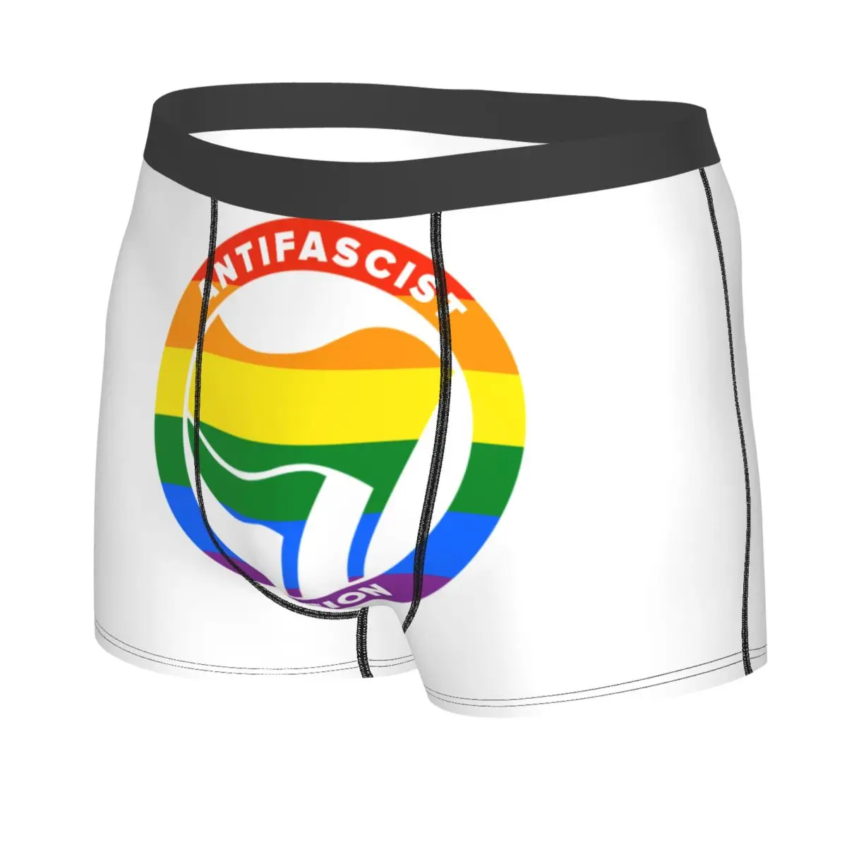 Cool LGBT Flag Antifa Boxers Shorts Underpants Men's Comfortable Briefs Underwear