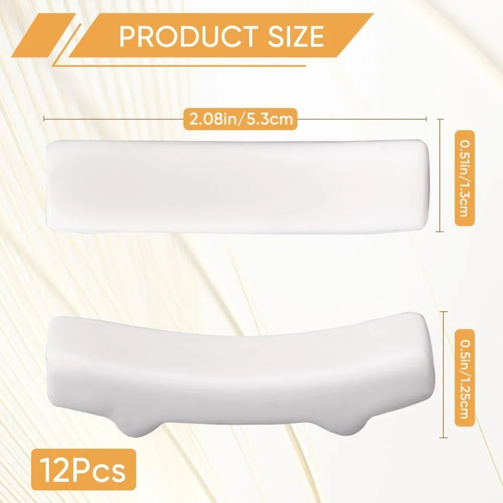 12Pcs Chopstick Rest White Japanese Porcelain Chopsticks Holder Ceramic Chinese Dinner Spoon Fork Brush Pen Stand Rack Set