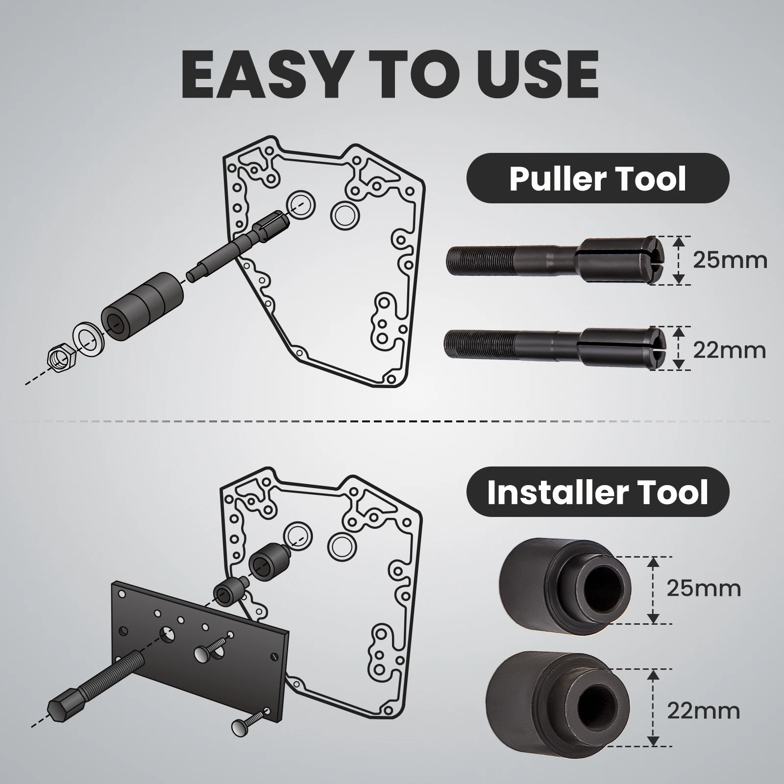 Twin Inner Cam Bearing Installer Puller Tool For Harley 1999+ Extractor Kit New