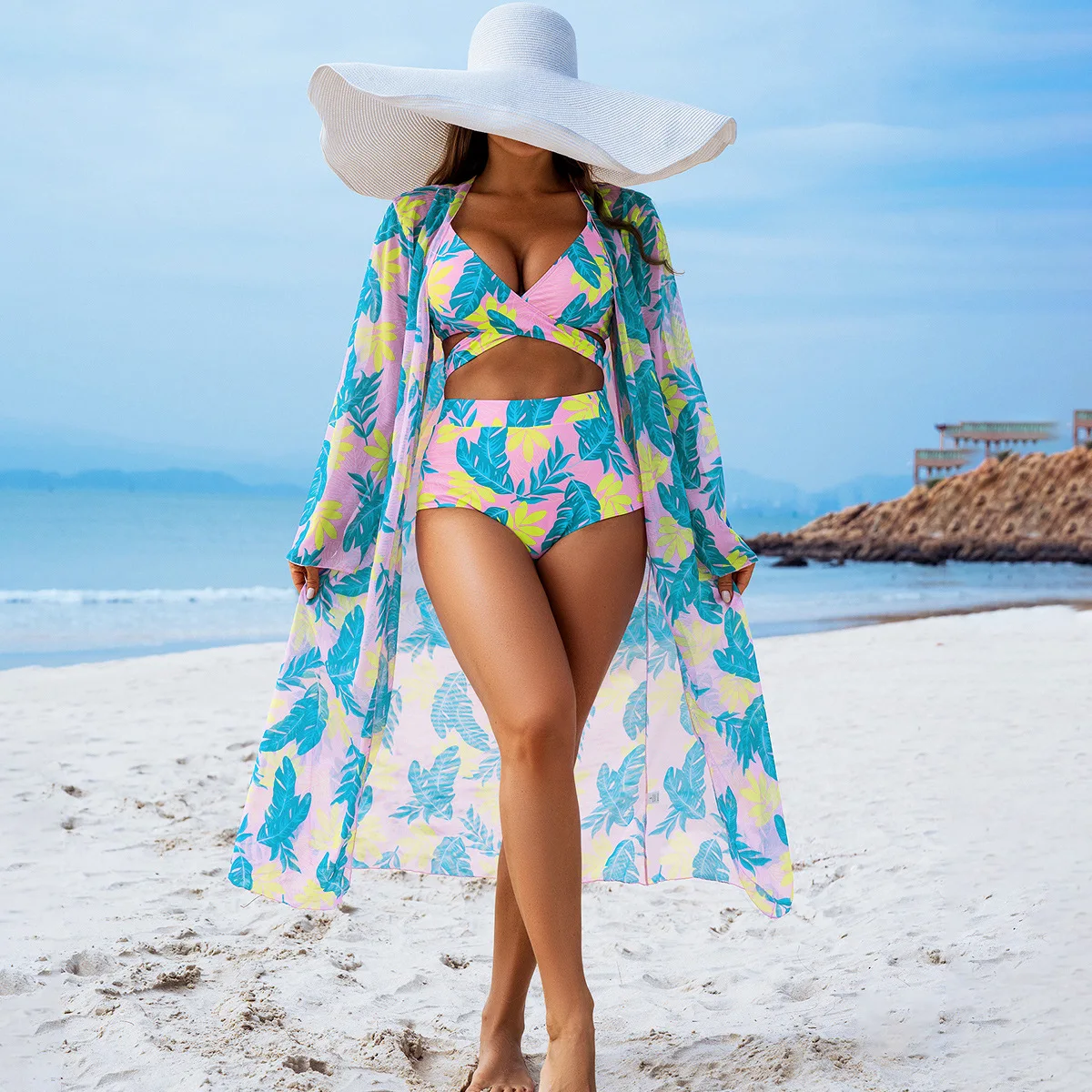 Mingyi New Fashion High-End Sexy Women's Swimwear Three-Piece Bikini BIKINI Women's Swimsuit