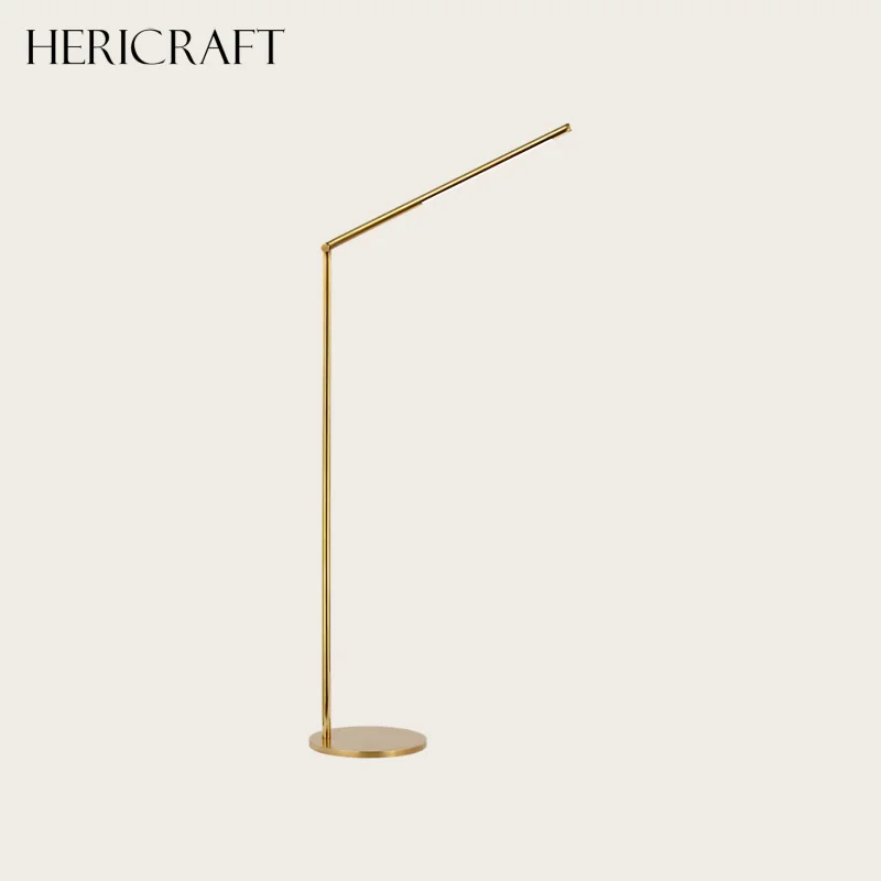 Articulating Floor Lamp Minimalist Standard Lamp In Antique Burnished Brass For Living Room Bedroom Study 110V