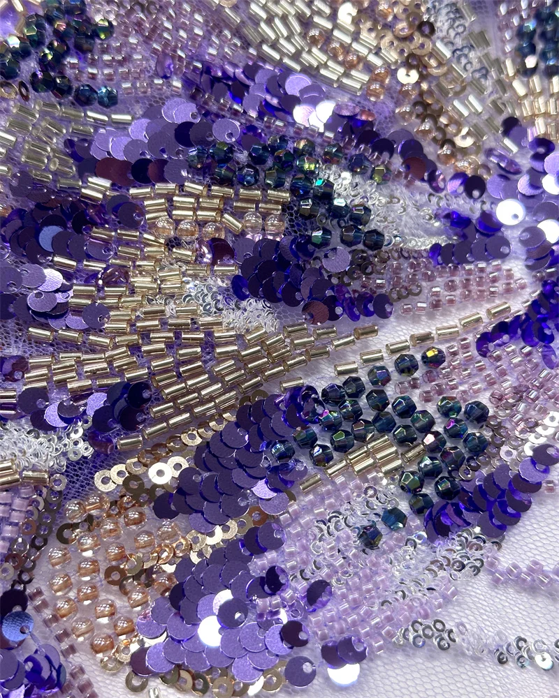 

Роскошные бусины в африканском стиле с блестками, кружевная ткань с вышивкой, тяжелая сетка с блестками, кружевная ткань, 5 ярдов для женщин, свадебное платье