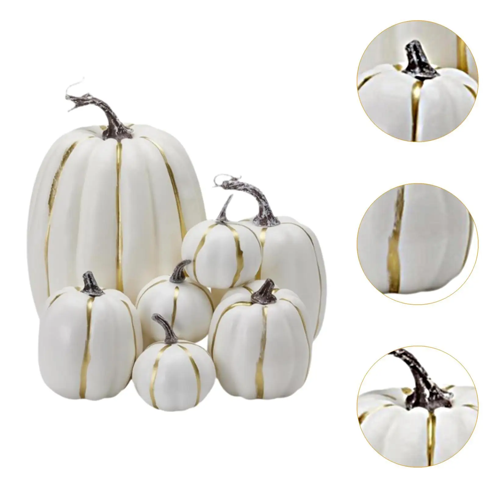 7x زينة مهرجان القرع الاصطناعي لمطبخ عطلة المزرعة #5