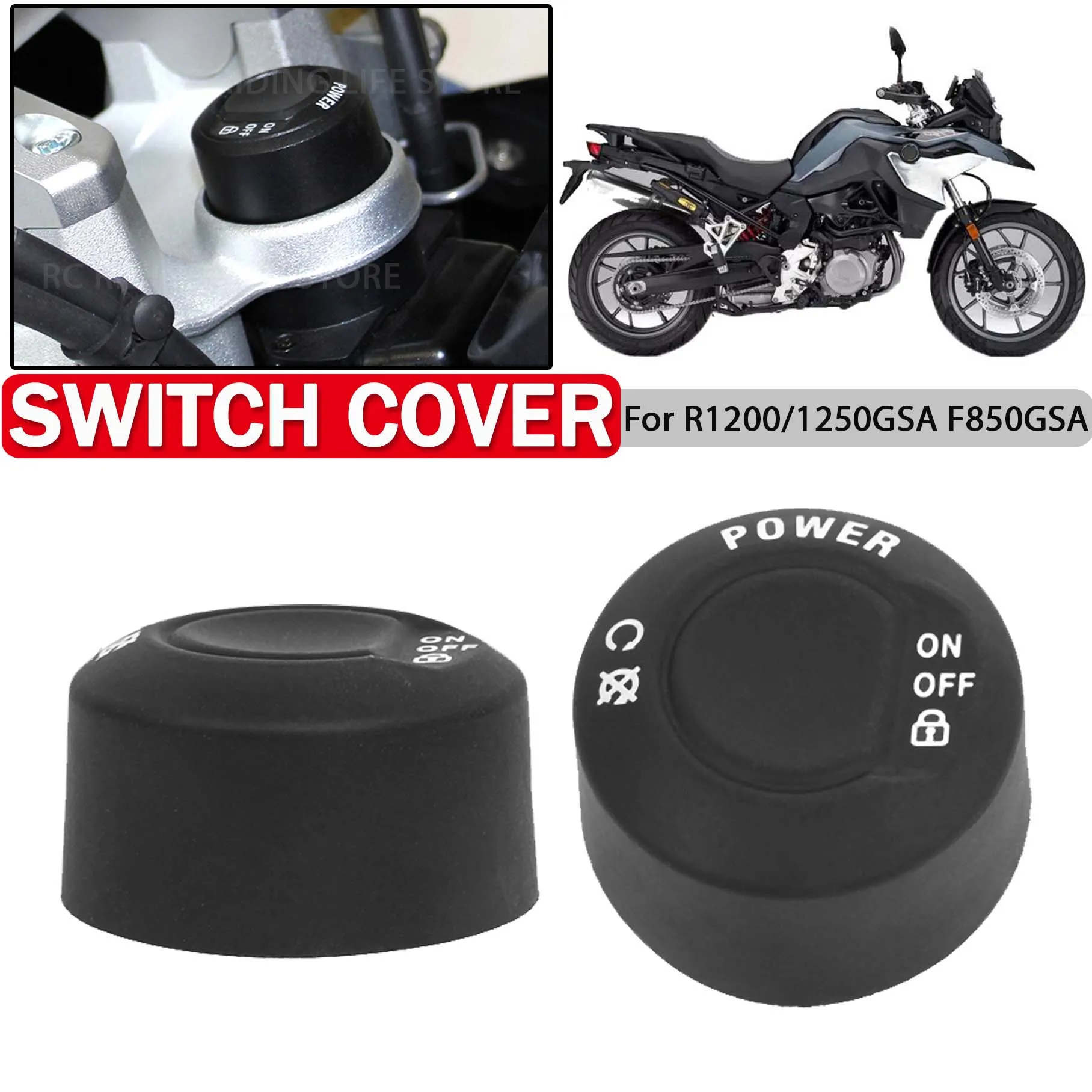 

Engine One-key Start Stop Button Cap Protector Switch Cover For BMW R1200GS R1250GS ADV F850GSA F750GS F900R R1200 R1250 RS/RT