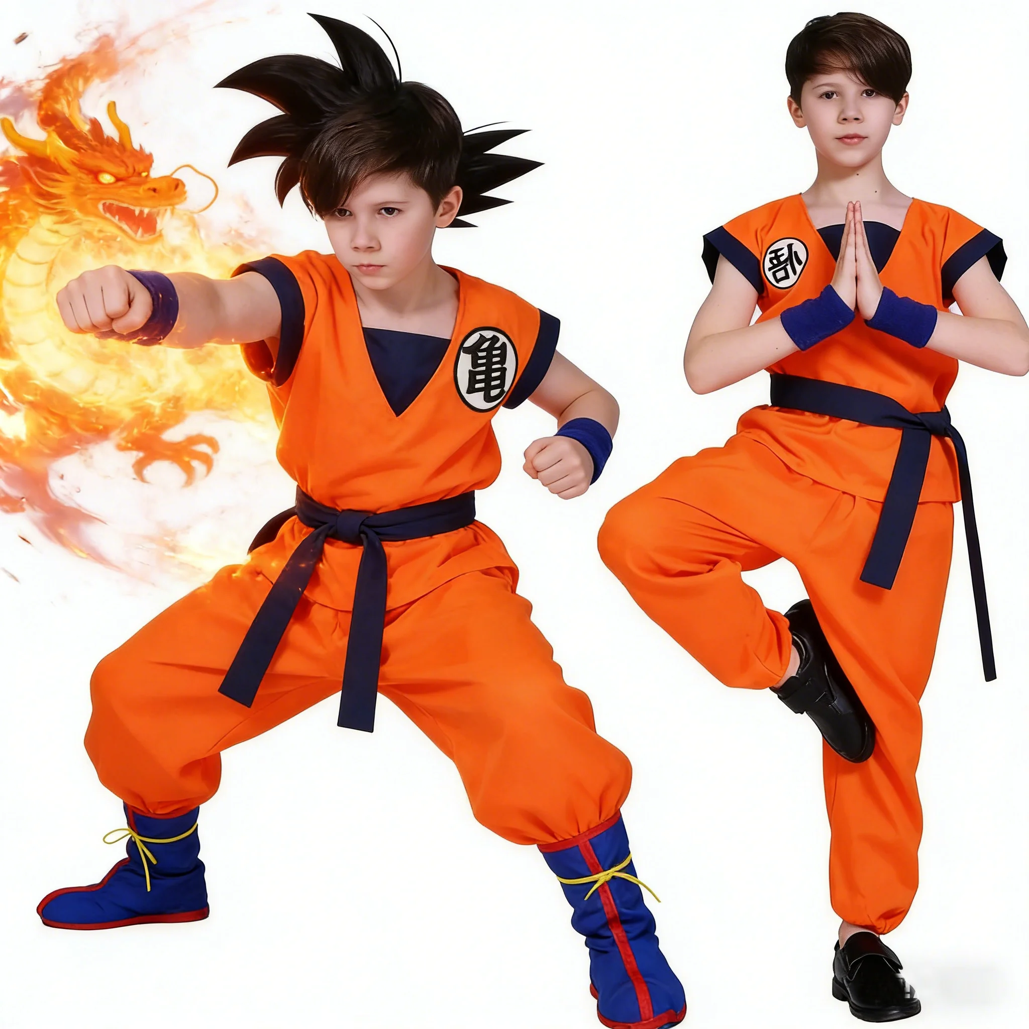 Halloween Anime Cosplay Costumes Adult Kids Son Goku Gui Carnival Holiday Cosplay Costumes Kid Halloween Part Wig Children Up - Image 3