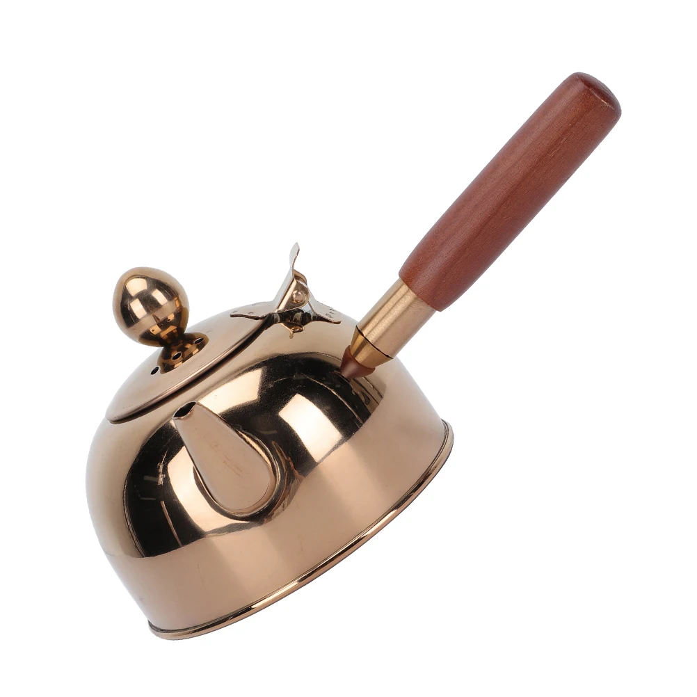 

Traditional Side Handle Stainless Steel Tea Kettle Smooth Surface Easy Clean for Loose Leaf Tea Bags Household Kitchen Water