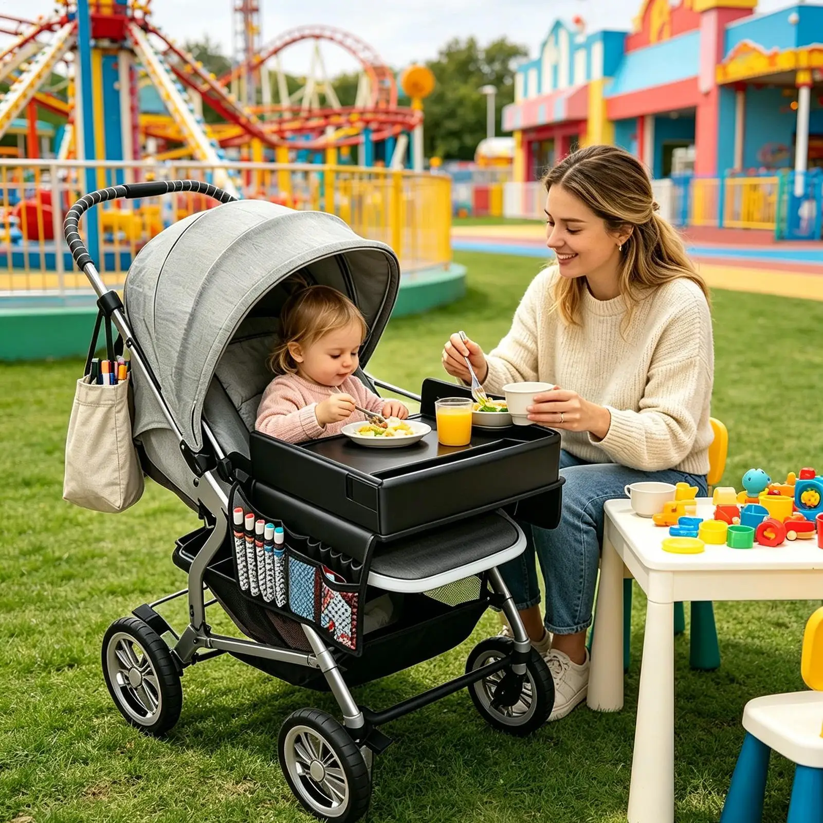 Travel Tray For Kids Children Travel Eating Table Child Safety Seat Dining Table For Kids Boys Girls Vacation Daily Commute Road