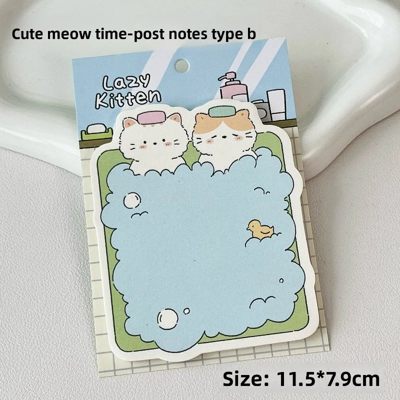 Post It Notes Cloud Diary Cute Cat Illustration Material Shape Multifunctional Sticky Notes Message Memo SAS