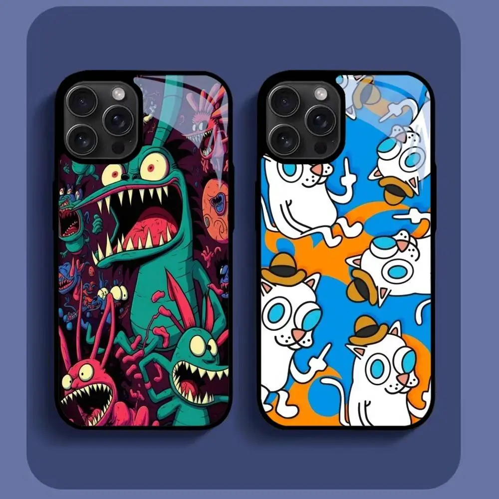 

Personalized Anime Pattern Phone Case For IPhone16 15 14 13 12 11 Pro Xs Max Mini XR X 7 8 Plus Luxury Mirror Hard Funda
