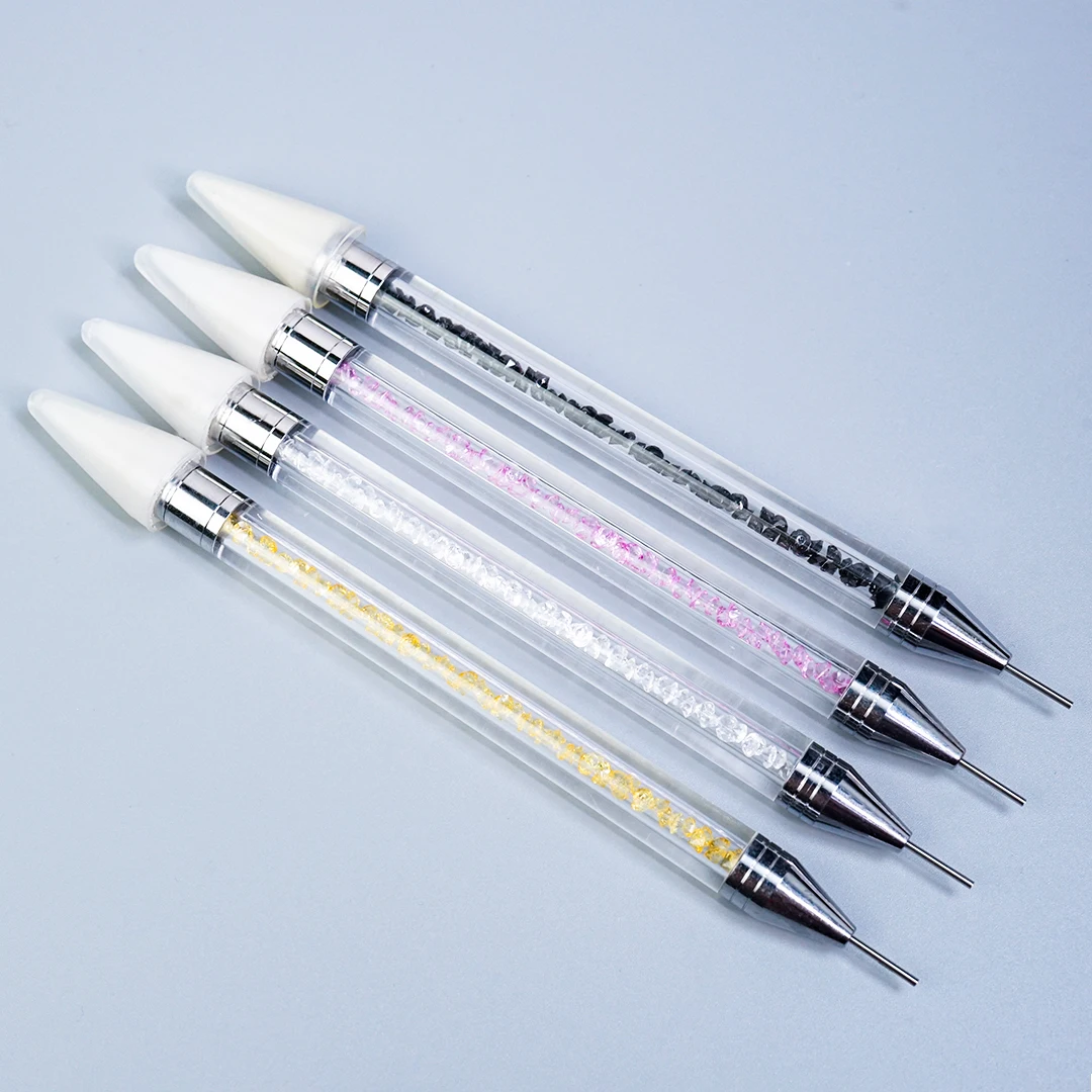 Dual-ended Nagel Punktierung Malerei Steine Stift Kristall Perlen Griff Strass Studs Picker Wachs Bleistift Maniküre Nail art Werkzeuge