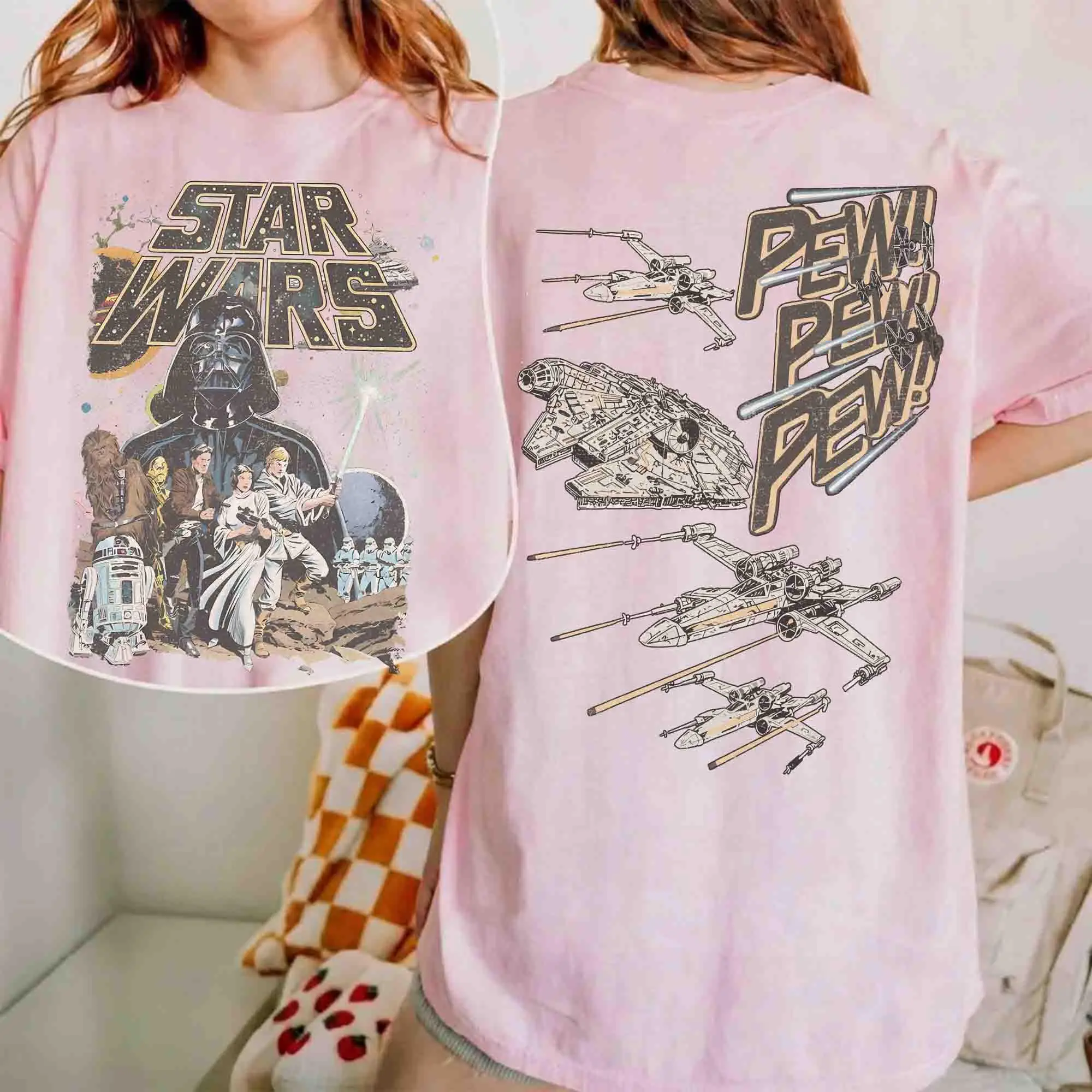 2026 Star Wars Day May 4th with You 2026 Double sided T-shirt Mandalorian Grogu Ahsoka Printed T-shirt Fan Street Dress