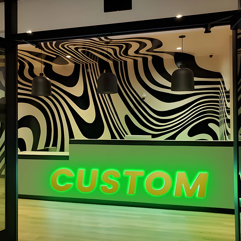 Personalized Acrylic Logo Sign for Company Letters 12v logo Led Illuminated 3d Wall Sign Letter