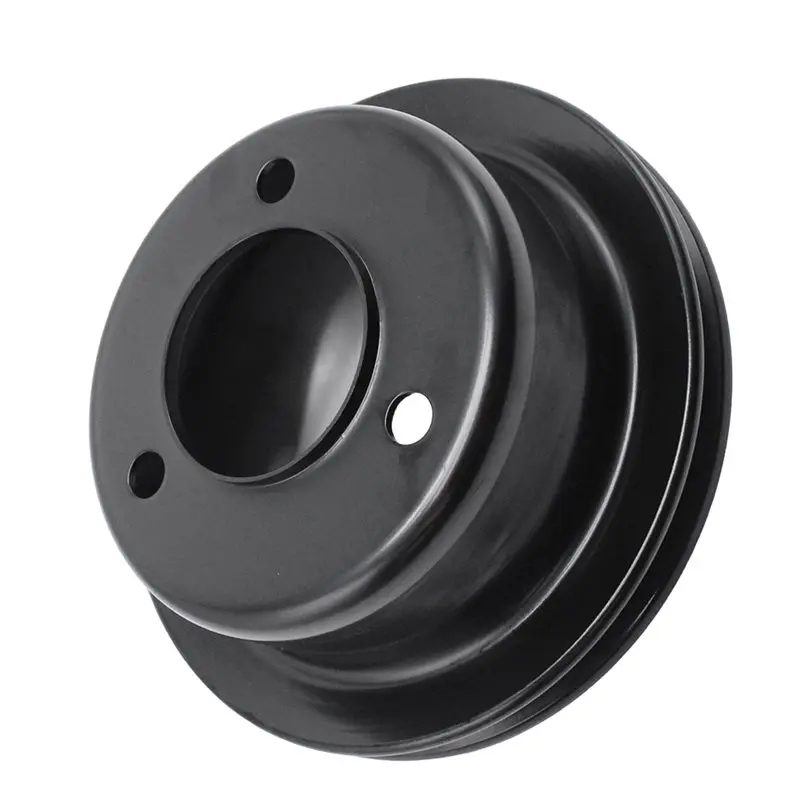 AASS-Crankshaft Pulley Black Steel Engine Pump Pulley Single 1 Groove 3 Bolt V8 For SB Ford 260 289 1965-1966 Crank Pulley