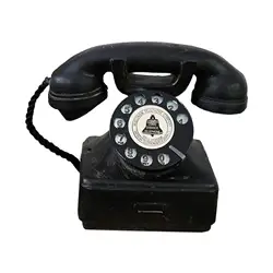 Creative Phone Model Photography Props Resin Classic Artist Figurine Corded Telephone for Bar office Desk Decorations