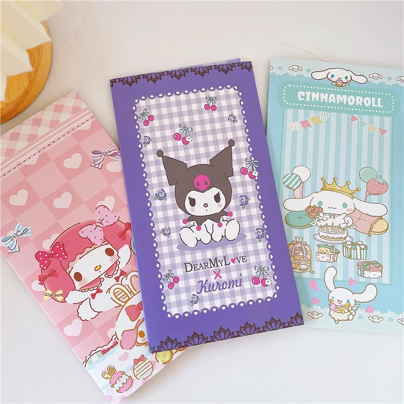 Imagem -02 - Sanrio Kuromi Melody Cinnamoroll Adesivo Grupo Guka Cartão Combinação Papelaria Atacado