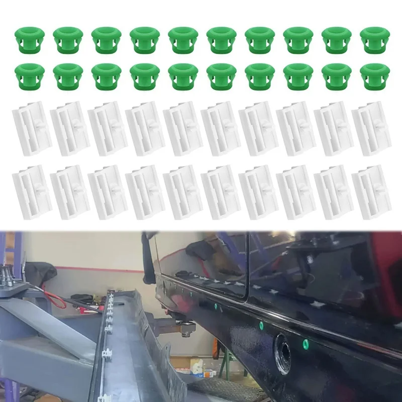 

80PCS/Set Fastener Clamp Fixed Clip Rocker Side Sill Skirt Car Moulding Panel Plastic For BMW E36 E46 E90 E91 3 Series Replace