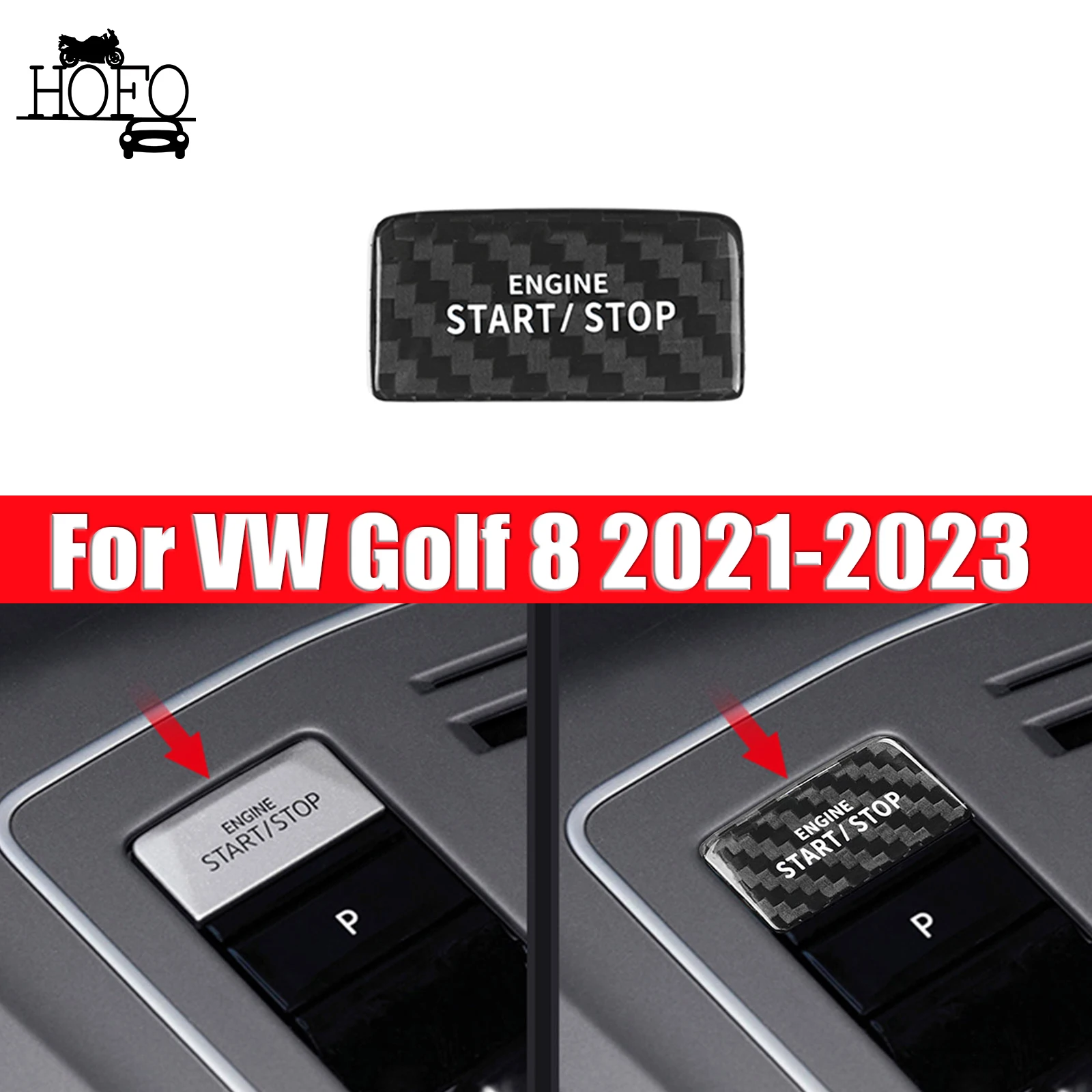 

Engine Start Stop Push Button Trim Decorative Cover For VW Golf 8 2021-2023