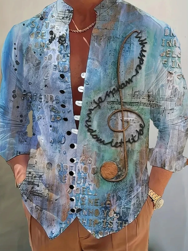 2026 Men's Fashion Long Sleeve Shirt Button Shirt Beach Casual Animal Shirt High Quality Comfortable Fabric Top