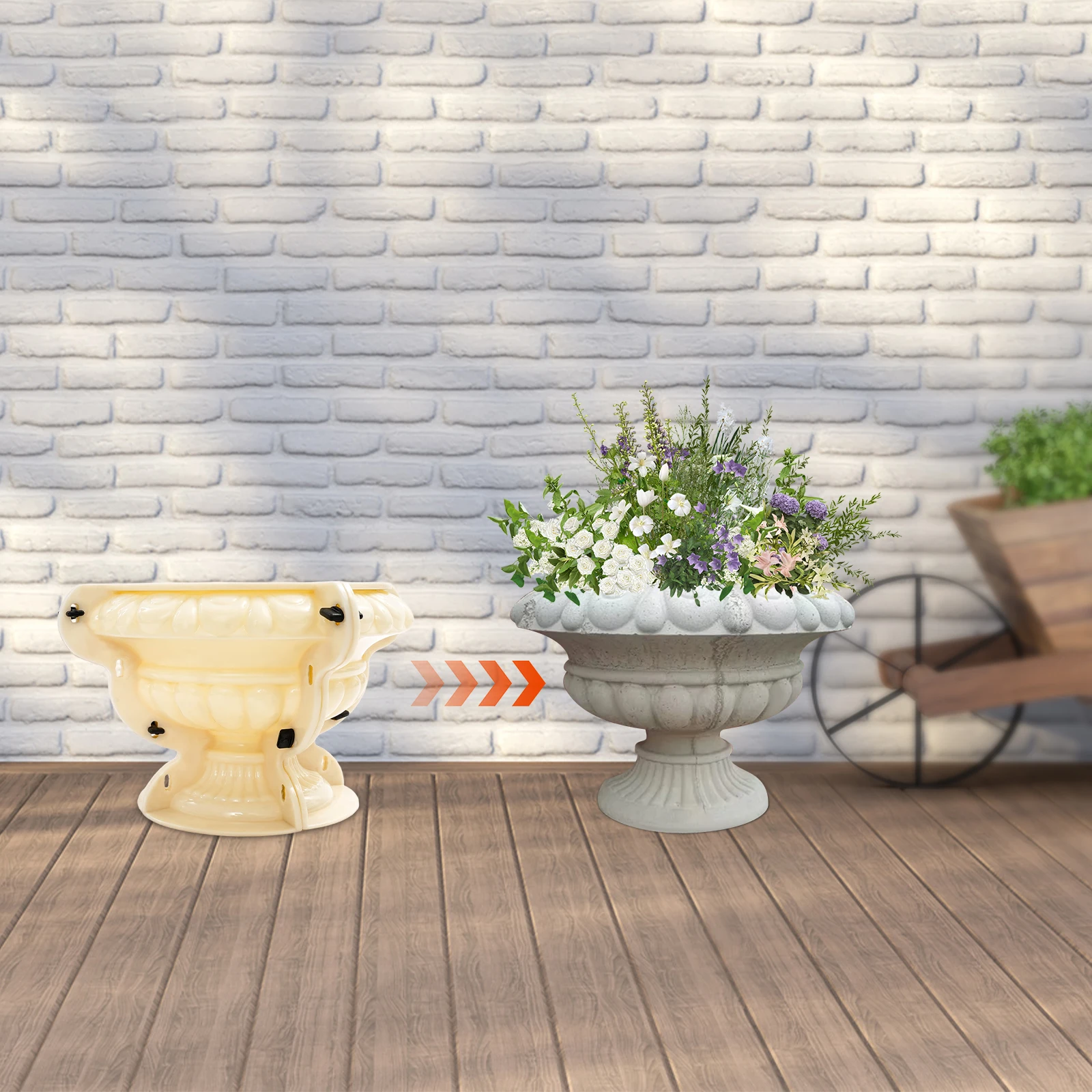 اناء للزهور قالب الحرف ديكور سطح المكتب قالب الاسمنت الخرساني قالب زارع الخرسانة لصنع وعاء الزهور