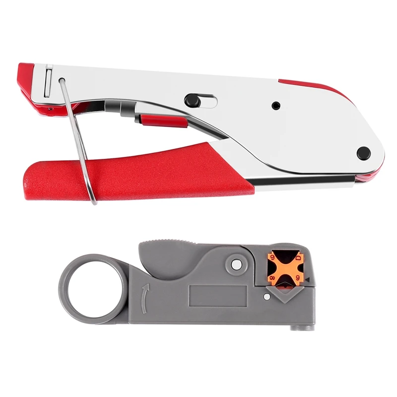 

YWDZ-New Multi Compression Coaxial Cable Crimping Tool F Rg6 Rg58 Rg59 Connectors Coax Crimper Coaxial Cable Stripper