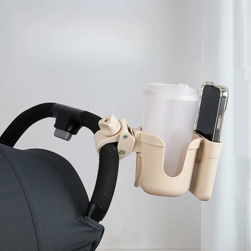 Soporte para botella de agua para cochecito de bebé, accesorios para cochecito de bebé, soporte multifuncional para taza de cochecito de bebé, soporte para teléfono 2 en 1